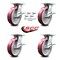 Service Caster 8 Inch Poly on Aluminum Caster Set with Roller Bearings and Brakes/Swivel Locks SCC-35S820-PAR-SLB-BSL-4 - alternate 5